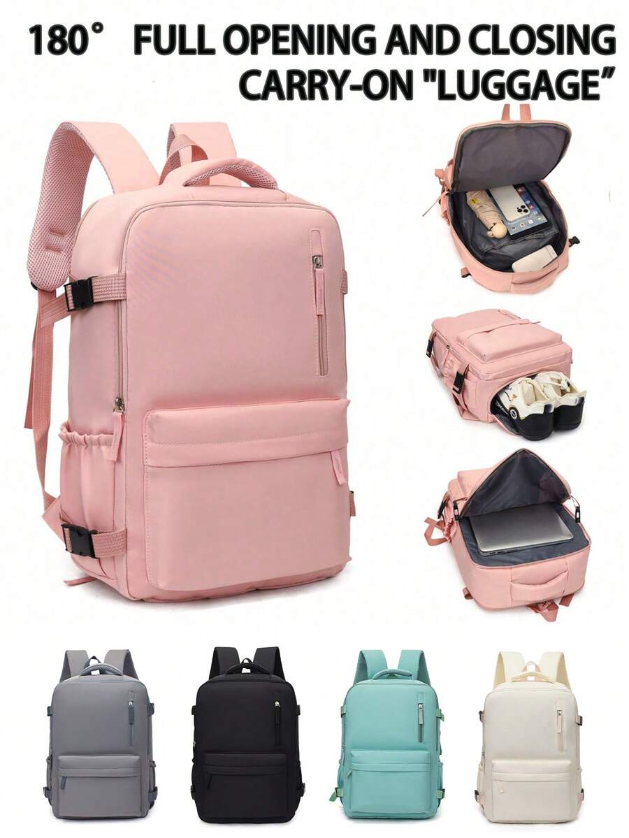 Mochila grande de gran capacidad para hombres con apertura de 180°, espacio de almacenamiento de varias capas con sistema MOLLE, personalizable, diseño de múltiples bolsillos adecuado para viajes cortos y uso diario