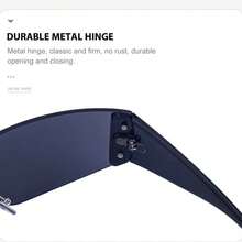 1 par de gafas de moda con parte superior plana, estilo Y2K, adecuadas para usar en verano, ropa urbana, accesorios de playa, gafas de festival de música Y2K, esenciales para vacaciones de verano en la playa, viajes al aire libre, con montura de estilo callejero Y2K oversize, adecuadas para festivales de música, estilo universitario, temporada de vuelta al colegio - Negro - Ver 9