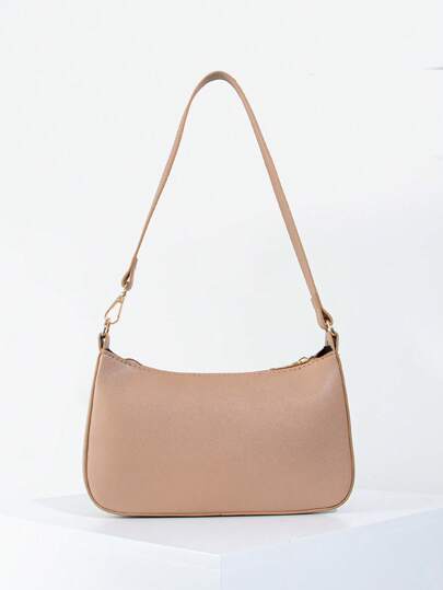 Fashionable Minimalist Underarm One Shoulder Baguette Bag
