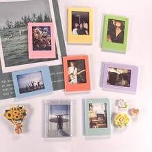 Marco de fotos magnético de 3 pulgadas estilo Ins, para fotos de pie, pegatinas para refrigerador, oficina y cocina, decoración de dormitorio de pareja, artículos pequeños - A - Ver 8