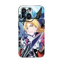 Los hermanos Elric, alquimia, acero, relámpagos, acción.funda de teléfono Fundas compatibles con ,Apple,VIVO,OPPO,,, y Honor.Fabricadas en silicona TPU,ofrecen protección contra golpes y caídas. - Negro - Ver 2