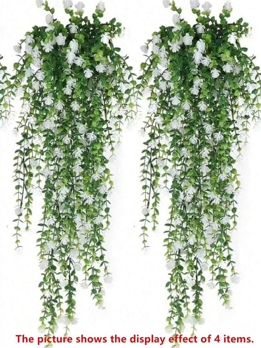 2 件人造植物(不含花盆),仿真垂吊常春藤,仿真垂吊盆栽,仿真柑橘常春藤,绿色植物墙框,适用于家居、客厅、室内外装饰,适用于室内、室外、客厅框架装饰、房间、厨房、家居、婚礼、卧室装饰。 - 彩色 - 查看 1