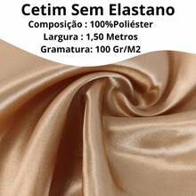 Tecido Cetim Charmousse Sem Elastano Lycra 1,50m De Largura Cetim Branco Vermelho Preto Barato Seda Anti Frizz - Rosa-Pink-55 - Visão 4