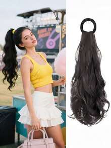 Dây buộc tóc xoăn gợn sóng 18 inch dành cho nữ, dùng hàng ngày, chất liệu tự nhiên, dây chun co giãn, dùng cho tóc xoăn, buộc tóc đuôi ngựa, phụ kiện tóc, đồ dùng cần thiết khi đi du lịch, dây buộc tóc. - Nhiều màu - Xem 8