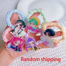 Eye-Catching Hair Scrunchie, Designed With Unique Elements, Perfect For Fans To Stand Out In Crowds, Suitable For Concert Wear, Fan Meetups, Idol Support Events, And Daily Styling, Easy To Use Without Damaging Hair, Great For Personal Collection And Gift Giving To Fellow Lovers Random Delivery - Multicolor - View 6