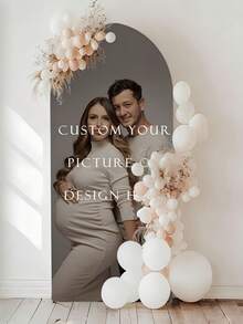 可客製化拱門裝飾 | 耐用聚酯纖維布製橫幅，適用於圓頂背景，完美契合畢業典禮、聖誕節、萬聖節、情人節、母親節、生日、主題派對、婚禮等，多種尺寸可選，安裝便捷 - 彩色 - 查看 2