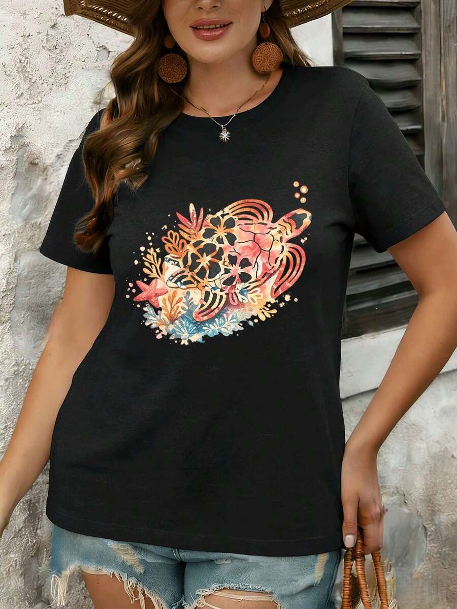 Women T-Shirts - Black - View 1