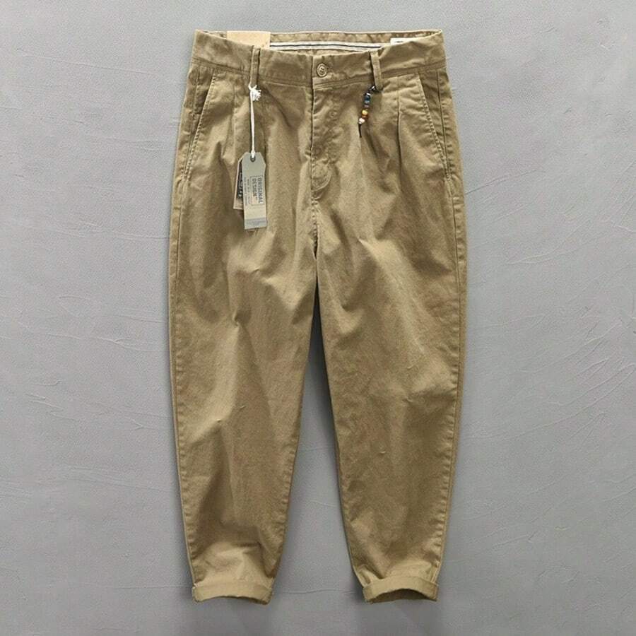 Men Pants - Khaki - View 1