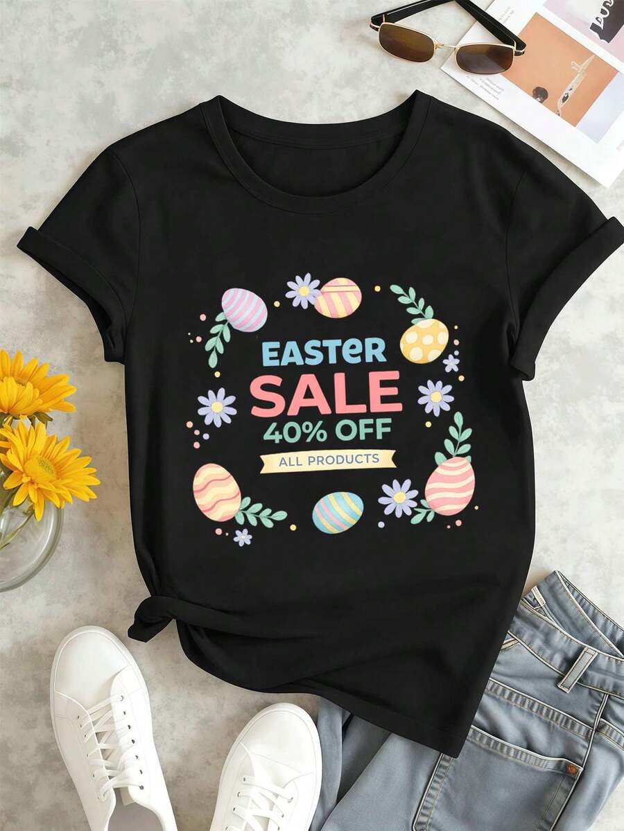 Women T-Shirts - Black - View 1