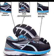 Men's Running Shoes, Casual, Gym, Walking, Sports - New Release - Promotion - 黑藍 - 查看 4