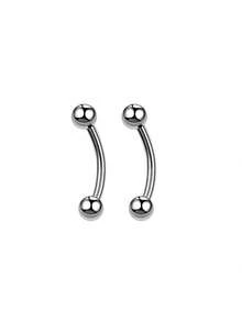 2-10 chiếc khuyên mũi/môi/tai hình cầu cong bằng thép không gỉ 3mm. - Móng chân mày - Xem 14