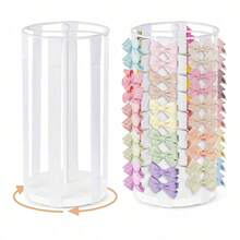 1pc 360 Degree Rotating Hair Clip Storage Display Rack, Multifunctional Metal Hair Accessory Display Stand, Indoor Decoration - Multicolor - View 7