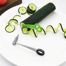 Portable Potato Spiral Cutter  Slicer Fruit Vegetable Cutter Kitchen Tool - 綠色 - 查看 7