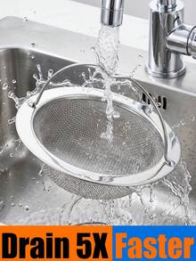 Stainless Steel Anti-Rust Kitchen Sink Strainer, Minimalist Style, Unisex, Durable Anti-Clogging, Kitchen Accessory, Essential For Apartment/Dorm Home - Multicolor - View 7
