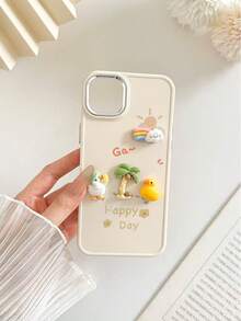 Resort Style Metal Frame Painted Accessories, Shockproof Compatible With Apple 14, 14 Pro, 14 Pro Max; Cartoon Painted Shockproof Phone Case Compatible With Iphone 13, 13 Pro, 13 Pro Max, 11, 11 Pro Max, 12, 12 Pro, 12 Pro Max, XR, 7/8, XS; High-End Phone Case Compatible With Iphone 15, 15 Pro, 15 Pro Max, 16, 16 Pro, 16 Pro Max - Multicolor - View 4