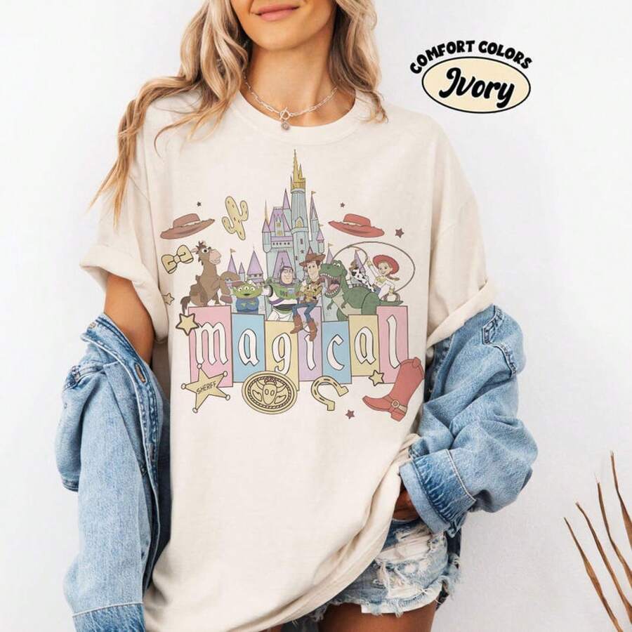 Retro Toy Story Disney Shirt, Magical Toy Story, Woody Buzz Lightyear Rex Tee, Fest,WDW Disneyland Family Vacation Trip--Disneys Disneyland Paris The Magic Kingdom Disneyesque The House Of Mouse Mickey Mouse Empire Modest Summer Outfits Take That T Shirt Summer Coord Tops For Women Summer Summer Clothes Women Summer Clothes Summer Tops Summer Tops Women Summer Co Ord Summer Top Summer Outfits White Top Black Top Holiday Outfits For Women Tops For Women Summer Holiday Gifts Valentine's Day Gifts Earth Day Gifts Oktoberfest Gifts Summer Bank Holiday Gifts - trắng - Xem 1