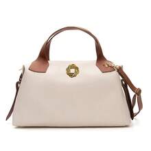 Bolsa Bau Media Feminina com Alça Transversal e de Mão e Tiracolo Trabalho e Passeio - off-white - Visão 1