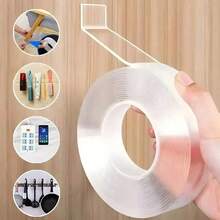 1 Roll Transparent Double-Sided Tape, Nano Bubble Adhesive Tape, Waterproof And Non-Fading, Strong Adhesive - Transparent - View 2