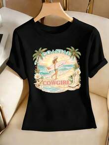 Women T-Shirts - Black - View 2