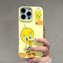 Tweety Bird Character Phone Case Compatible With  17  16 Pro Max  15 Pro Max  13 And  12 Made Of TPU Material Lightweight And Durable Providing Shock And Drop Protection A Fun Gift For Family Friends Loved Ones Boyfriends/Girlfriends And For Holidays - 黃色 - 查看 2
