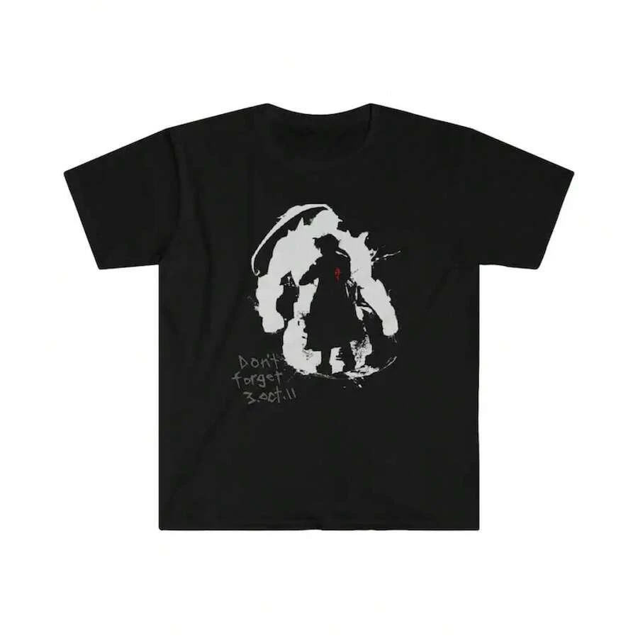 Fullmetal Alchemist Unisex Softstyle T-Shirt - Black - View 1