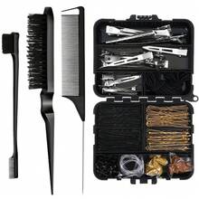 Hair Clip Set, Dance Supplies, Beauty Comb Set, Hair Clips, Hair Net, Styling Tools - Black - View 7