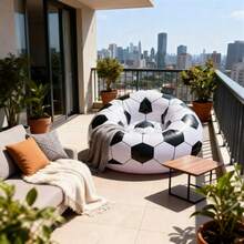 Ghế sofa thư giãn bơm hơi chống thấm nước một chỗ ngồi hình quả bóng đá/bóng rổ, ghế nằm ngoài trời gấp gọn di động dành cho chơi game và thư giãn. - Nhiều màu - Xem 8