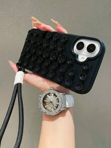 Multi-Functional Suction Cup Phone Case, Shock-Absorbing Silicone Protective Cover With Matching Phone Lanyard Strap, Compatible With IPhone 17/17 Air/17 Pro/17 Pro Max/16/16 Pro/16 Plus/16 Pro Max/16/16E/12/13/14 Pro Max Series - Black 1 - View 5