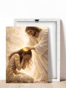 1pc Christian Art, Bible, Religious, Healed By Him,Touching The Hem Of Jesus' Garment Poster,Festival Gift,Suitable For Bedroom,Living Room,Wall Arts,Wall Decor,Home Decor,Room Decor, Canvas Wall Art, Posters, Wall Art With Frame, Optional Frame ﻿ ﻿ - 1PCS - View 28