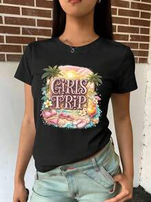 Women T-Shirts - Black - View 2