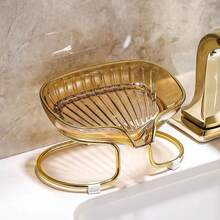 Elegant Waterless Soap Dish Tray, Gold Rim, Nordic Style, Suitable For Bathroom And Kitchen, Kitchen, Bathroom And Vanity Decor, Autumn Home Decor, Back To School - Green-Soap Box - View 10