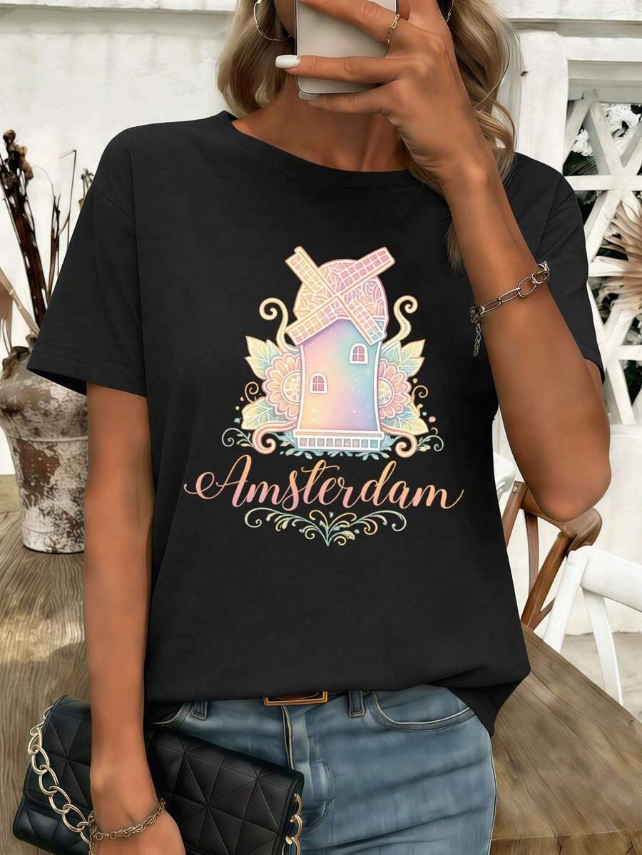 Women T-Shirts - Black - View 1