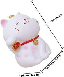 Hucha de Gato Fortuna Irrompible 1 Pieza, Alcancía para Ahorrar Monedas, Maceta Decorativa de Ahorro para Hogar y Oficina, Obsequio para Año y Apertura de Negocio - 1 - Ver 2