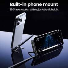 65W/240W 快充线，带可折叠支架，USB/Type C 转 Type C 二合一设计，兼容 17 Pro Max/17 Pro/17/Air/16/15/14/13/12/11、S25/S24/S23/S22/S21/S20 等机型。 - 黑色 - 查看 5