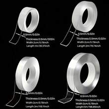 1 Roll Transparent Double-Sided Tape, Nano Bubble Adhesive Tape, Waterproof And Non-Fading, Strong Adhesive - Transparent - View 8