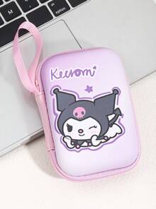 SANRIO Túi xách EVA có quai, túi đựng tai nghe hình hoạt hình dễ thương, túi đựng cáp dữ liệu, túi đựng sạc, móc chìa khóa, túi nhỏ có khóa kéo, túi trong túi. - Nhiều màu - Xem 6