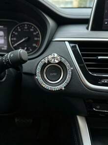 Bling Bling One-Key Start Button Decorative Ring, Interior Modification Accessory, Universal Fit With High-End Sense - A - View 4