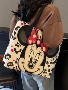 Disney 1个迪士尼米奇老鼠风格单肩包，卡通帆布包，学校和办公室收纳包 - 長方形 - 查看 1