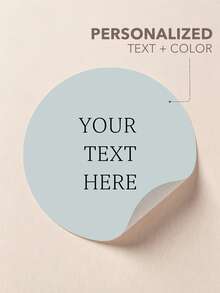 1.6 Inch 100pcs Customized Wedding Stickers, Personalized Round Stickers, Cute Wedding Favor Stickers, Handmade Stickers, Business Stickers, 12 Colors, Wedding Name Stickers, Personalized Stickers, Thank You Stickers, Wedding Labels, Suitable For Parties And Celebrations ,Forever Love, Minimalist - Blank - View 1
