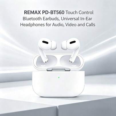 REMAX Auriculares Bluetooth PD-BT560: Intraurales, sonido de alta definición, batería de larga duración, inalámbricos, cancelación de ruido, mini auriculares invisibles para deportes y correr, auriculares Bluetooth inalámbricos de alta calidad.