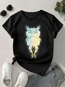 Dam-T-shirts - Svart - Visa 1
