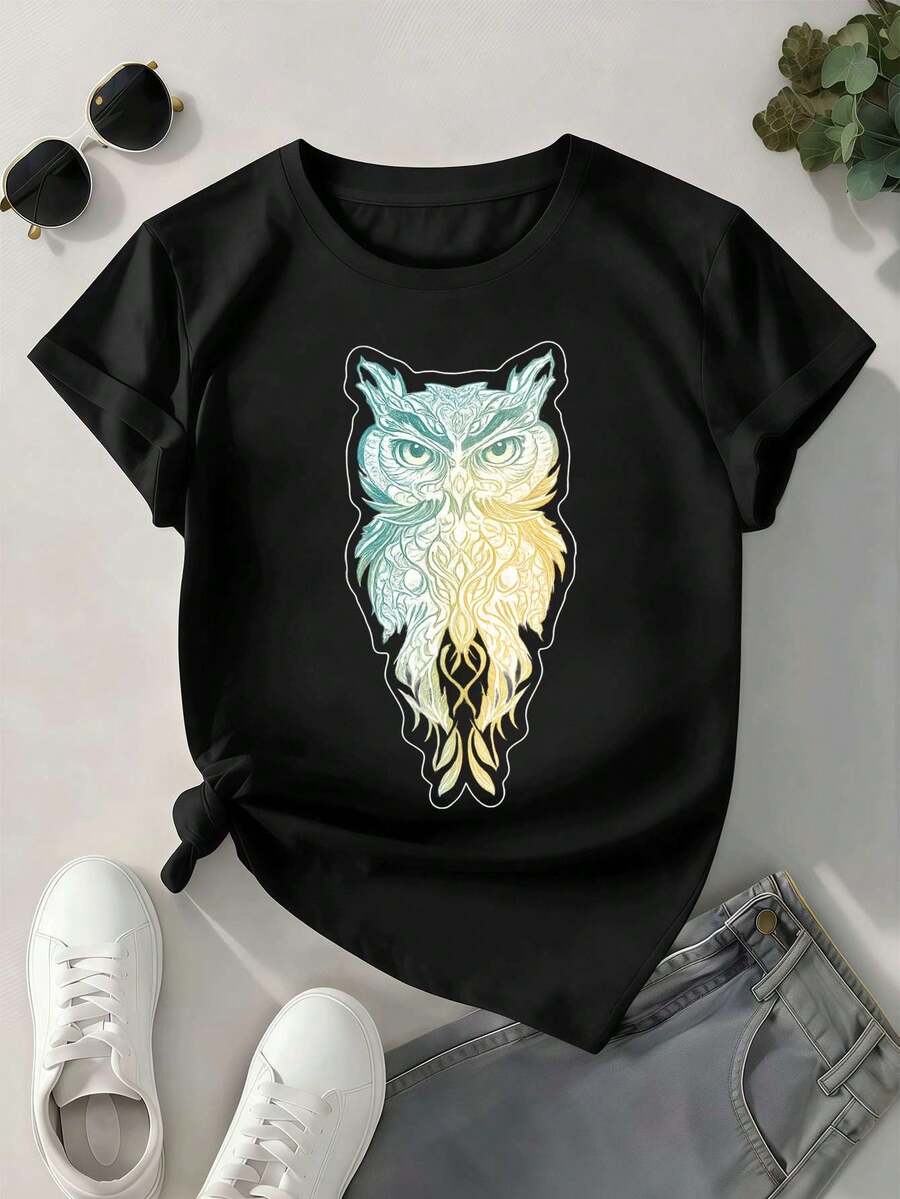 Dam-T-shirts - Svart - Visa 1