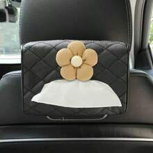 Porta-lenços de carro em formato de flor, criativo e elegante, feito em PU resistente. - A - Ver 9