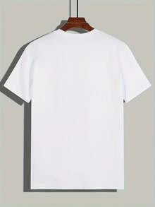 Men's Short-Sleeved Cotton Shirt - 白色 - 查看 2