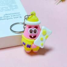 SpongeBob SquarePants Bộ 6 móc khóa hình vuông lớn hình bạch tuộc anh em hoạt hình, quà tặng nhỏ sáng tạo. - Nhiều màu - Xem 7