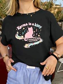 Women T-Shirts - Black - View 1