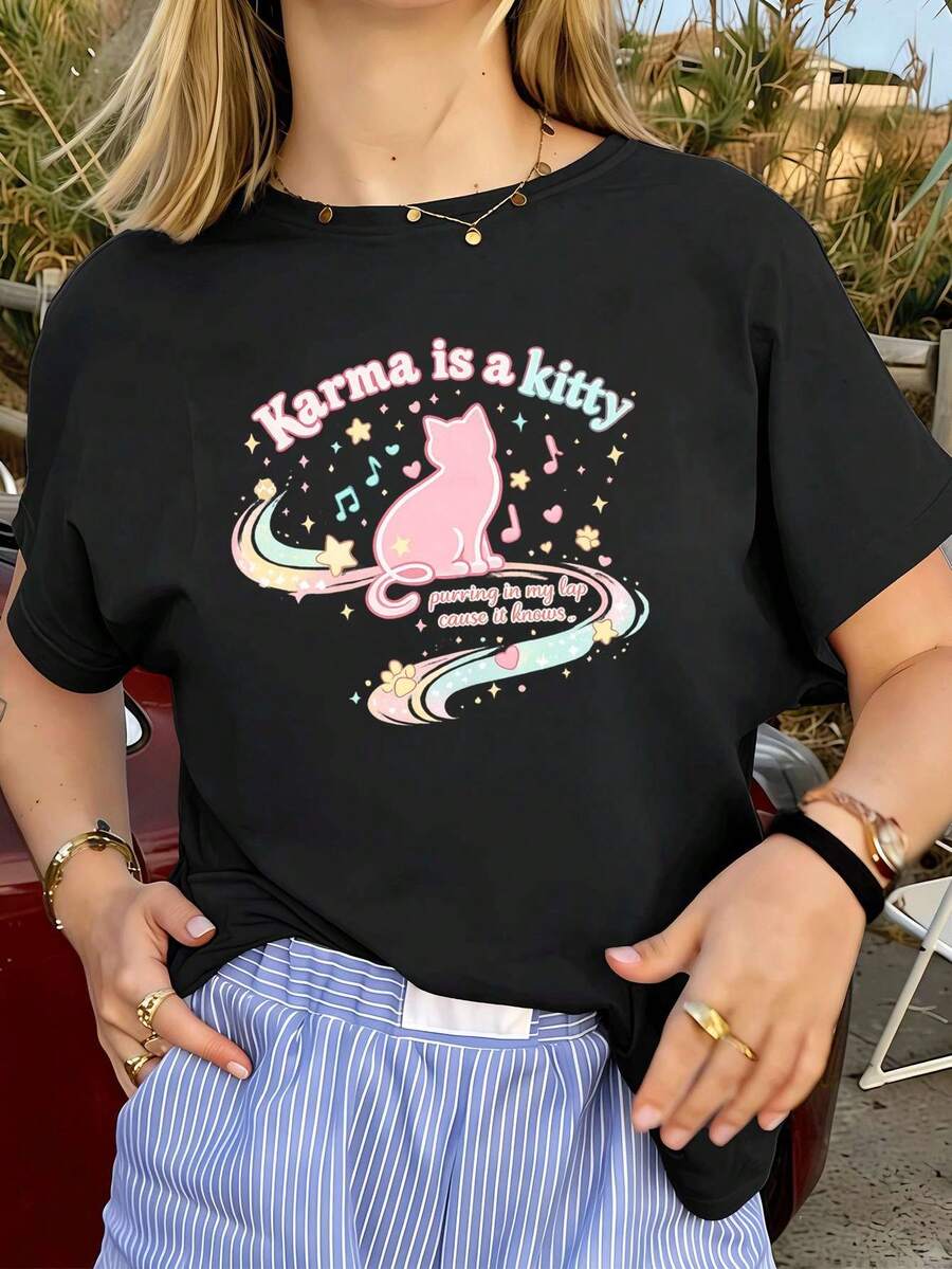 Women T-Shirts - Black - View 1