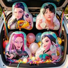 Mesuca K-Pop Girl Group Style Cartoon Aluminum Foil Balloon Set, Colorful Holographic Material Shaped Balloons, Birthday Cheering Party Photo Decor Balloons - Multicolor - View 3