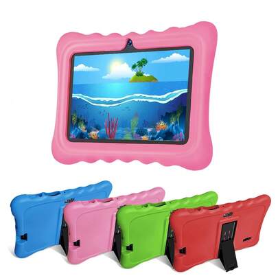 7-Inch Tablet Designed For Children, Featuring 64GB Of Storage And 4GB Of RAM, Running On Android 13.0, With A Resolution Of 1280X800 IPS, Parental Controls, Educational Applications, Dual Cameras, A Shockproof Case