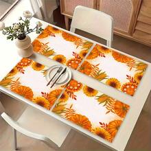 1pc Lemon Pattern Linen Placemat, Breakfast Mat, Coffee Coaster, Bowl Pad, Kitchen Accessory, Easy To Clean Dining Mat, Suitable For Home, Restaurant, Dining Decor, Holiday Gift, Gift For Friends, Multi-Piece Set - Multicolor - View 8